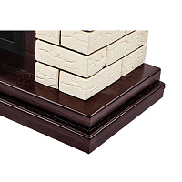 Портал Bricks 25 камень бежевый, шпон темный дуб